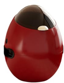 Generico Cestino per rifiuti a forma di uovo da 9 litri con doppio secchio | Pattumiera di lusso con coperchio ribaltabile per la casa (bianco/rosso/verde)