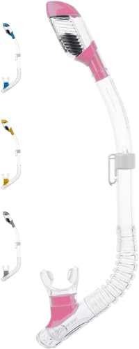 Cressi Unisex - Kinder Schnorchel Minidry, clear/rosa,one size, ES258840