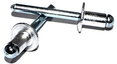 Blindnieten 6x12 Alu-Stahl DIN 7337 mit Flachkopf und Sollbruchdorn Form A Stückzahl 100 Popnieten Flachkopf Nieten