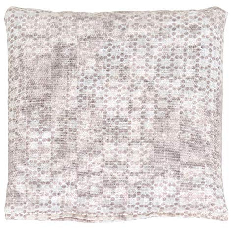 Saco térmico 12x12cm. Shabby chic gris-beis. Almohadilla térmica utilizable frío o caliente. Pequeño cojín de semillas. Huesos de cerezas