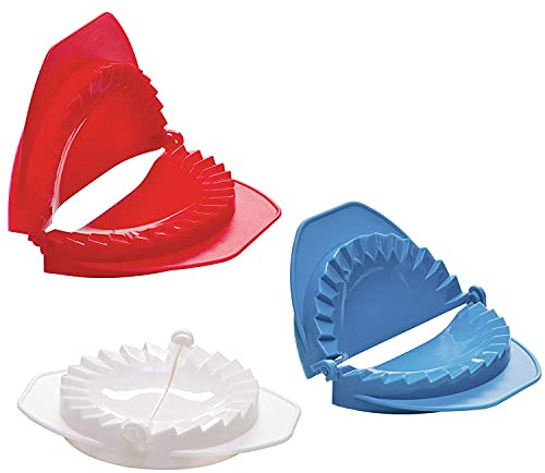 KEISSCO Dough Press, Set of 3 Empanada Press Dumpling Maker Dough Cutter Dumpling Mold for Dumpling, Calzone, Ravioli, Empanada, Pierogi, Turnover & Meat Pie