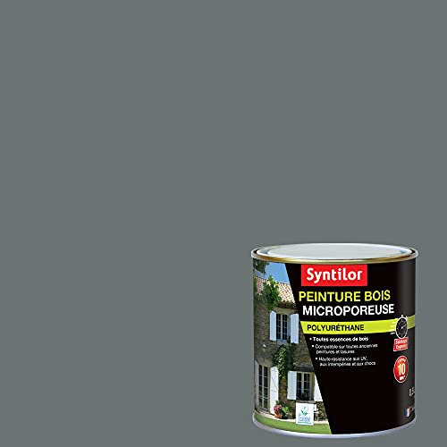 Syntilor - Peinture Bois Microporeuse Gris Basalte RAL 7012 0,5L