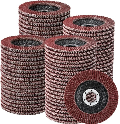 Landhoow 80 Pack Flap Discs 4 1/2 Inch for Angle Grinder 4.5 x 7/8 Inch Aluminum Oxide Sanding Grinding Wheels Grinding Discs Abrasives Flapper Wheel for Wood Metal Sanding (40, 60 Grit)