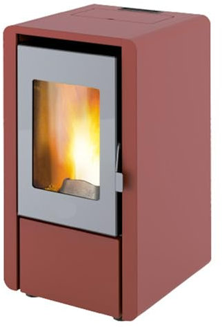 EIDER BIOMASA Poêle à granulés PETIT 6,5 kW – Poêle à granulés basse consommation – Capacité réservoir 13 kg – Double chambre – Système verre propre – Automatique – Surf chauffage 110 m3 – Couleur