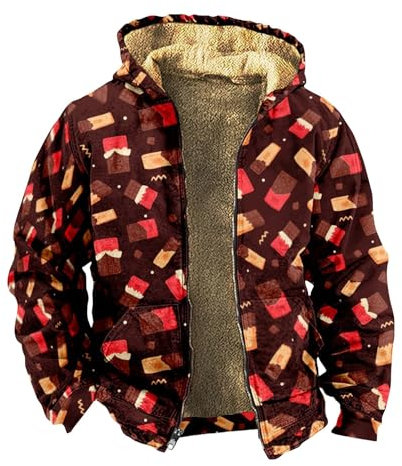 KONG JIMFAN Übergangsjacke Herren Hoodies Regenjacke 152 3 In 1 Jacke Herren 3 In 1 Jacke Herren Jacke Daunenjacke Herren Leicht Lederjacke Herren Lange Jacket Schwarze Lederjacke(Red,4XL)