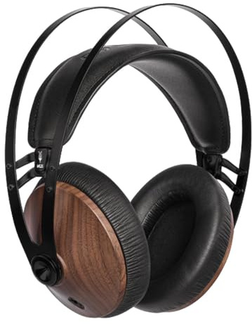 Meze 99 Classics Wired Wooden Closed Back Over Ear Headphones with Microphone (Walnut/Black)
