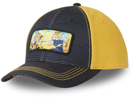 FREEGUN Herren-Kappe Dragon Ball Z, Baseballkappe Goku vs Vegeta, Original, Anime, Manga, Orange, Größe TU