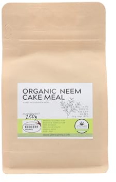 ALMICANNA: Neem Cake Meal 250g - Pures Neemsamen Mehl - Organischer Universaldünger und Bodenverbesserer mit hohem Stickstoffgehalt - Natürliches Insektizid