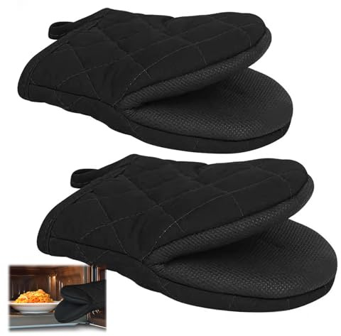 WOUYTPE 2 Pezzi Guanti da Forno, Guanti da Cucina, Guanto da Forno, Design Rinforzato, Adatto per Utensili da Cucina ad Alta Temperatura Come Forni, Microonde, Barbecue e Friggitrici ad Aria