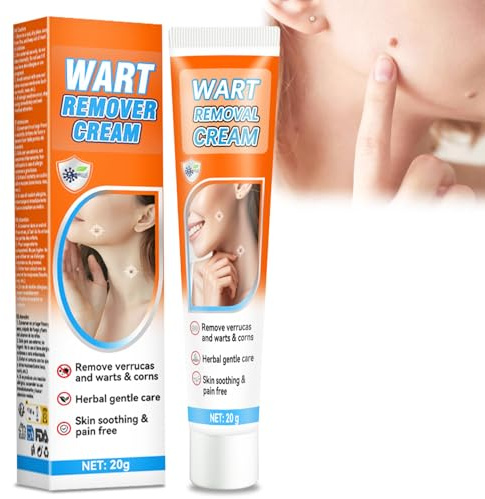 Wart Remover Cream 20g, Effective Verruca Treatment Corns, Moles and Calluses, Skin Tag Remover, Mole Removal for Body and Hand (20g)