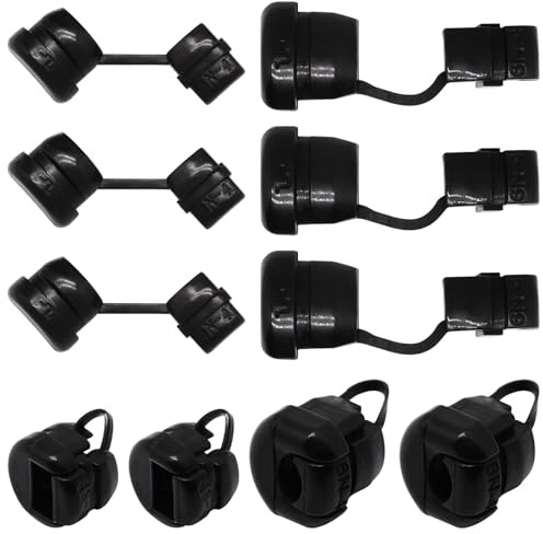 BUXIMN 6N-4 & 4N-4 Electric Strain Relief Cord Connector, Black Wire Cover Protector Round Nylon Cable Nylon Insulating Bush Cord Grommet (40pcs)