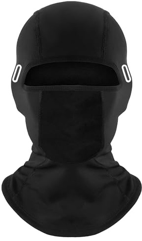 Zatixbu Balaclava vinter balaclava vindtät varm, tunn ventilerande stormmask lång version med fleecefoder ultramjuk skidmask för motorcykel utomhus, lätt balaclava för män kvinnor