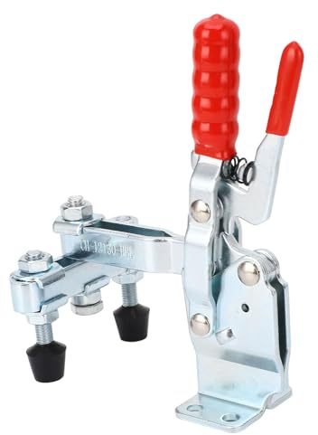 ZLXCAOB Morsetto verticale a sgancio rapido Doppia doppia impugnatura Morsetto a ginocchiera verticale con di serraggio da 227 kg per macchine vibranti