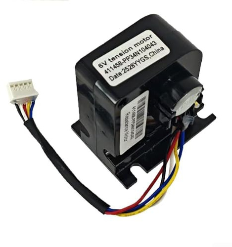 Motor de tensión de 6 V de Repuesto para Equipos de Fitness, Compatible con Bicicletas estáticas y elípticas, Parte 411458-PP34N104043, diseño Compacto de aleación Negra