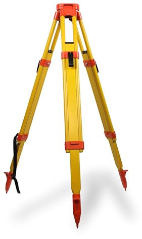 hedue® Holz Nivellierstativ - Robustes Baustativ höhenverstellbar, Laser Stativ für Nivelliergeräte & Rotationslaser, 150 cm