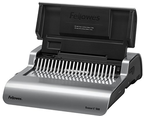 Fellowes Quasar E 500 Electric Comb Binding Machine - Electrical - CombBind - 500 Sheet(s) Bind - 20 Pu