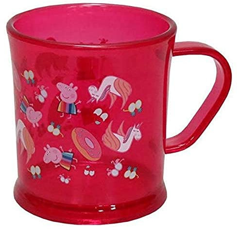 CYPBRANDS Peppa Pig-Tasse, durchscheinend, Rot, kreatives Frühstücksglas für Kinder, offizielles Produkt (CyP Brands)