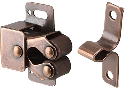 cyclingcolors Doppel rollenschnäpper türschnapper schrank schnäpper möbelschnäpper stahl klein vintage oldtimer braun bronze