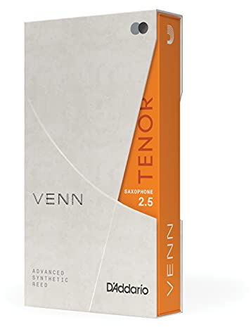 Ance per sax tenore sintetiche D'Addario VENN G2 - Ance per sassofono tenore con costruzione avanzata di fibre polimeriche, resina e canna naturale - Resistenza 2.5
