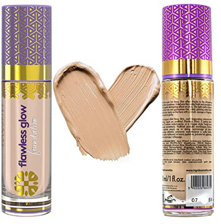 Ingrid Cosmetics - BB Cream Make-up Foundation für Mischhaut -, hoher Deckkraft & Wasserfest, Perfekte Abdeckung & Natürlicher Glow - 05 Rich Almond