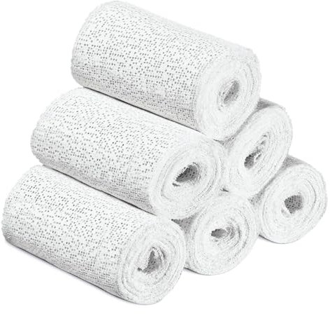 Plaster Coth Rolls 6 Pack Plaster Gauze Bandage Plasters Strip Gauze Wrap for Body Casts Craft Projects Belly Molds 3in x 106 inch