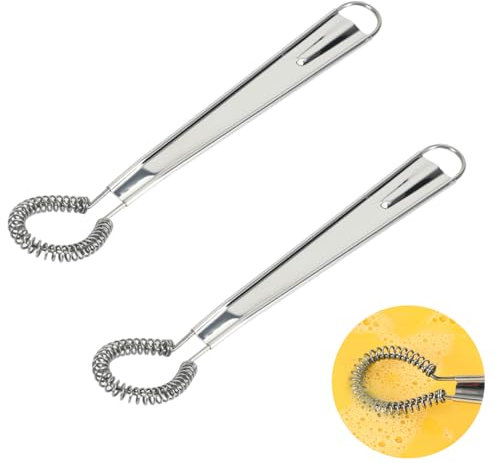 4 Pezzi Frusta da Cucina in Acciaio Inox - Mini Frusta Manuale Frusta, Frusta da Cucina a Spirale per Mescolare Caffè, Salse, Latte Cremoso, Cucina, Pasticceria, Montare