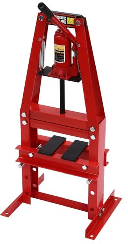 Pressa idraulica 6T pressa da officina con piastre pressa a pressione per riparazioni auto, metallo, lavori fino a 130 mm, corsa 24 kg, peso (A TYPE)