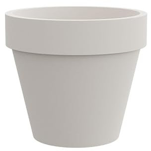 Tecnokit Tera Vaso grande in resina STANDARD ONE, vaso per esterno ed interno, tecnica rotazionale, vasi per piante e alberi, resistente ai raggi uv, resistente al gelo, (BIANCO, 30 CM)