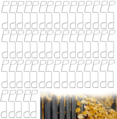 Fence Panel Grips Clips, 50PCS Stainless Steel Fence Panel Wedges | Garden Post Mounting Clamps for Stop Bangin and Rattling