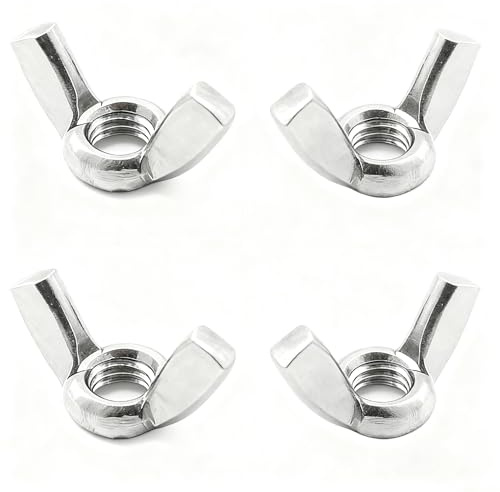 20Pcs M5 Wing Nuts 304 Stainless Steel Wingnuts Butterfly Tighten Hand Twist Tighten Ear Wingnuts Assortment Kit Fasteners Parts Nut for M5 Threaded Bolts DIY Tools Electronic Mechanical Equipment