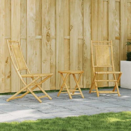 Generico Set da Bistrò 3 pz in bambù,Set da Giardino,3278531