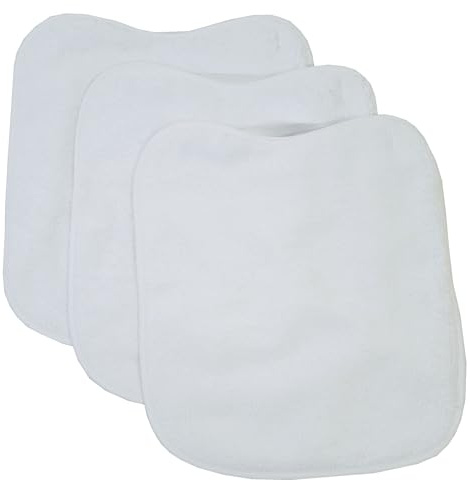 10XDIEZ Pack 3 baberos rizo guardería | En seda, set de 3 piezas, estilo moderno, para la hora de la comida del bebé, fácil de limpiar tras cada uso