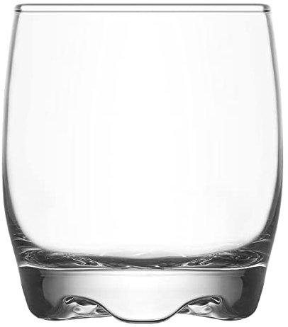 LAV 6 pieza Adora whisky Vasos Set - Licor de color de las rocas Vasos Old Fashioned - Pimiento Base - 290 ml - Multi