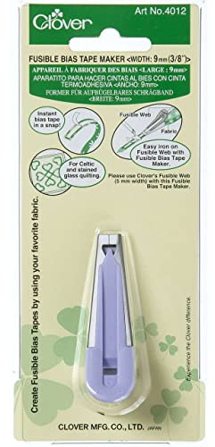 Clover 4012 Fusible Bias Tape Maker (3/8, Glass, by Clover)