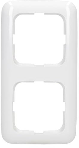 Busch Jäger Reflex SI alpinweiss Steckdosen Schalter Rahmen Wippen (2512-214 Abdeckrahmen 2-fach Rahmen Reflex SI, 1 Stück)