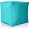 Green Bean Outdor Pouf-Hocker 40x40x40cm mit EPS-Perlen Füllung - Erweiterung & Addon für Sitzsäcke: Fußhocker Fußkissen - Bodenkissen Kinder & Erwachsene - Fußablage Sitzkissen Türkis