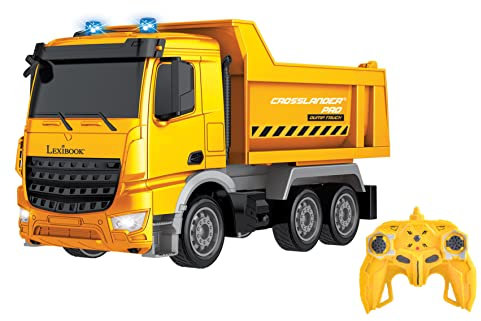 Lexibook, Crosslander® Pro, RC Dump Truck, remote controlled dump truck, light effects, rechargeable, RCP10, Yellow