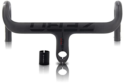 LOVEJIA Triathlon-Lenkeraufsatz 31.8mm UD Matt Carbon Rennrad Lenker 420x100mm 3K glänzend/matt 125mm Drop 80mm Reach Kohlefaser 320g±10g Straßenfahrrad Lenker