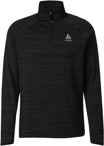 ODLO Mid Layer 1/2 Zip STEAM Black Melange - XXL