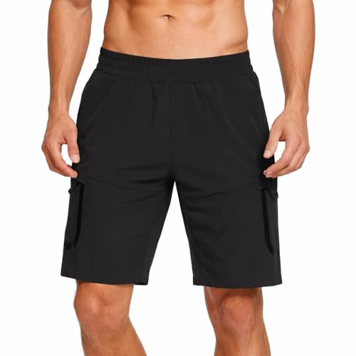Blu Apparel Herr cargo vandringsshorts lätta andningsbara utomhus snabbtorkande sportshorts för promenader klättring löpning gymshorts för män