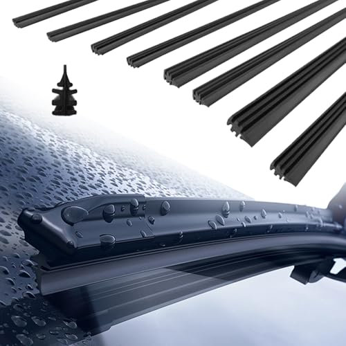 8 Stück Wischergummi Meterware 800mm*6 * 10.6, Scheibenwischer Gummi Meterware, Scheibenwischer Gummi Ersatzgummi, Kompatibel Mit Allen Scheibenwischern Zerlegbar