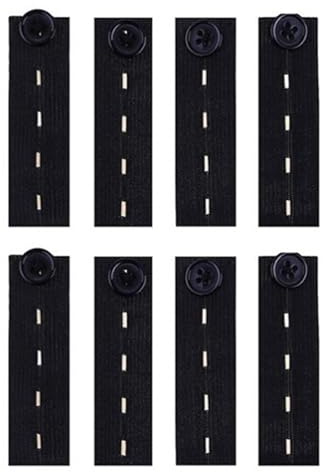 CLKE Elastic Button Extenders for Trousers, Waist Extender for Jeans, Pants, Trousers and Dress, Belt Extension Buckle for Pregnant Women(8 Pack)