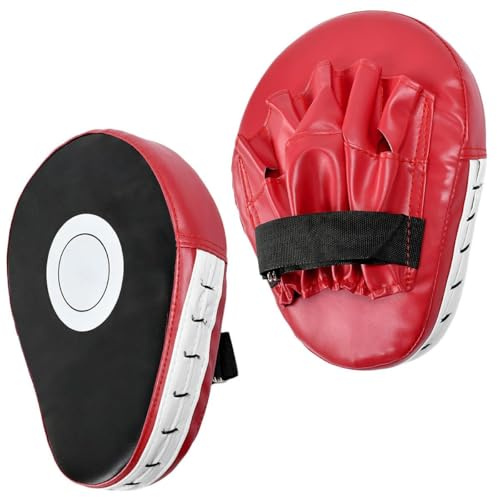 Vunanvu 1 Paio Colpitori Boxe Colpitori per Kickboxing Colpitori per Allenamento di Boxe Pads Boxing Guanti da Passata in PU per Kick Boxing, Arti Marziali, Muay Thai, Karate e Taekwondo