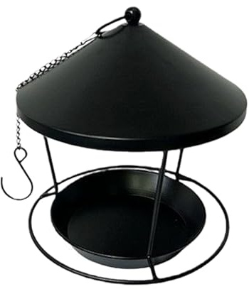 Bandeja de Metal para pájaros - para Exteriores con Gancho para Colgar, Resistente a los Animales | Protección Funcional Anti-intrusión, instalación versátil, terraza, Patio, jardín, balcón