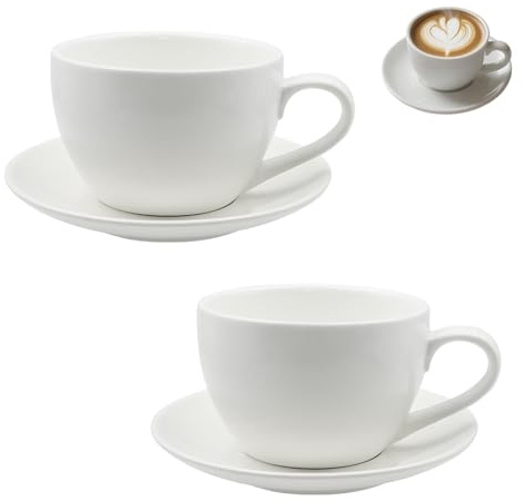 INNAL 2 Piezas Taza de Café Expreso de Porcelana 200 ml
