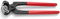 KNIPEX Kneifzange mit Kunststoff überzogen schwarz atramentiert 250 mm, 50 01 250