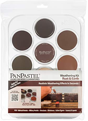 PanPastel Artist Pastels by GOLDEN, Rust & Earth Set, 7 Color, Professional Artist Pastels, Unique Pan Format (cake-like)