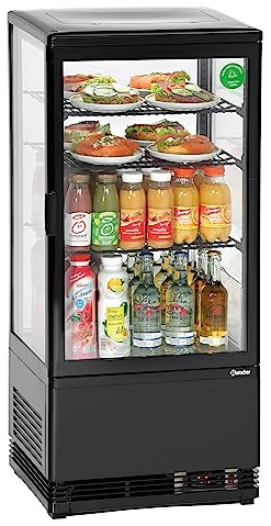 Bartscher Mini-koelvitrine 78L, zwart