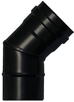 Wolfpack 22013100 – Coude vitrifié pour poêle à pellets ø 80 mm, 45 °)