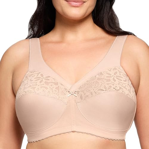Glamorise Soutien-Gorge MagicLift Grand Maintien Coton #1001 Sujetadores Mujer
